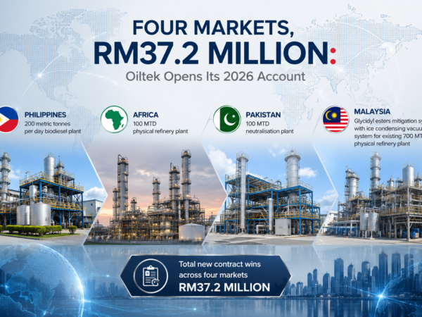 Four markets, RM37.2 million: Oiltek opens its 2026 account
