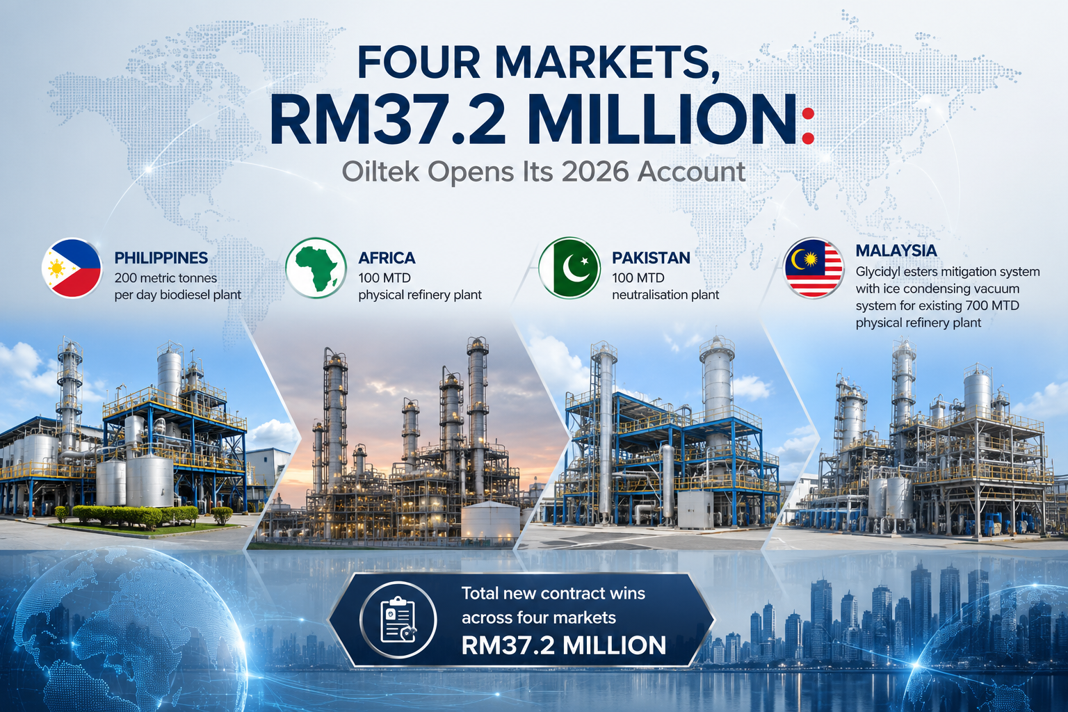 Four markets, RM37.2 million: Oiltek opens its 2026 account